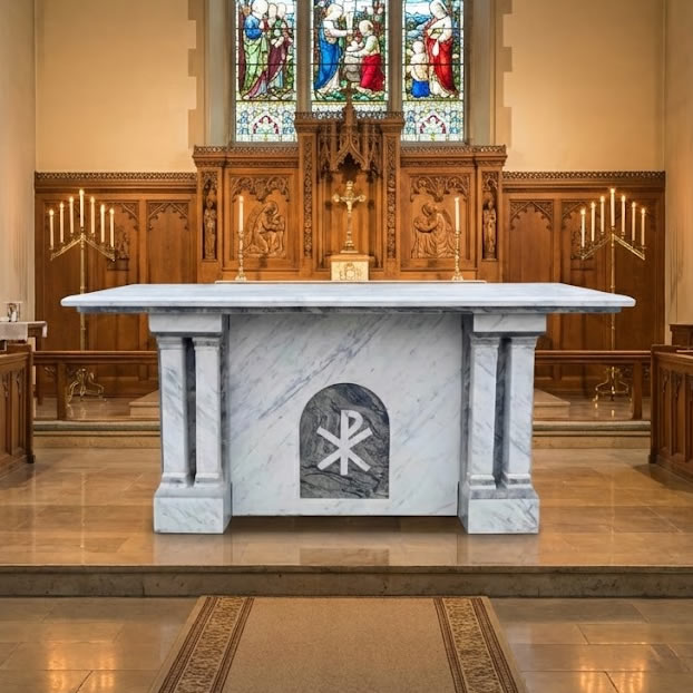marble altar table design