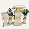 Luxury Worship Podium with Flower Vases