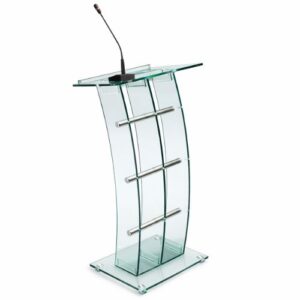 Modern Curved Glass Pulpit