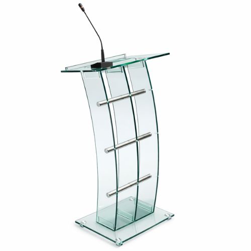 Modern Curved Glass Pulpit