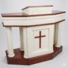 Royal Four-Column Wooden Church Pulpit