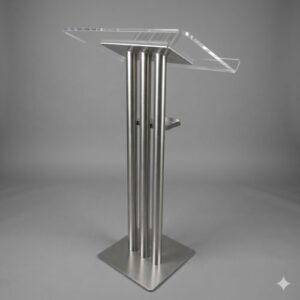Three-Striped Pole Metal Podium