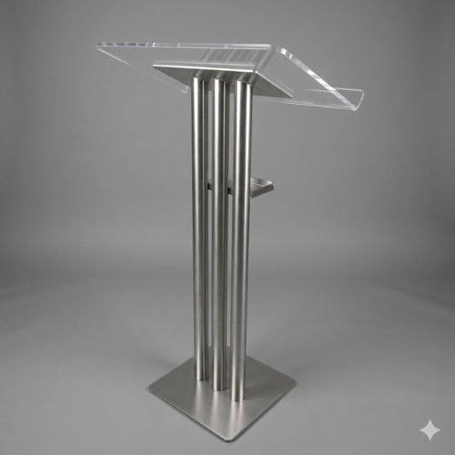 Three-Striped Pole Metal Podium