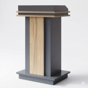 Wooden Lectern with Dual shelves
