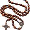 Wooden Bead Catholic Rosary 