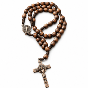 Wooden Bead Catholic Rosary
