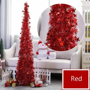 Artificial Tinsel Pop up Christmas Tree for festive home and office decorations for sale